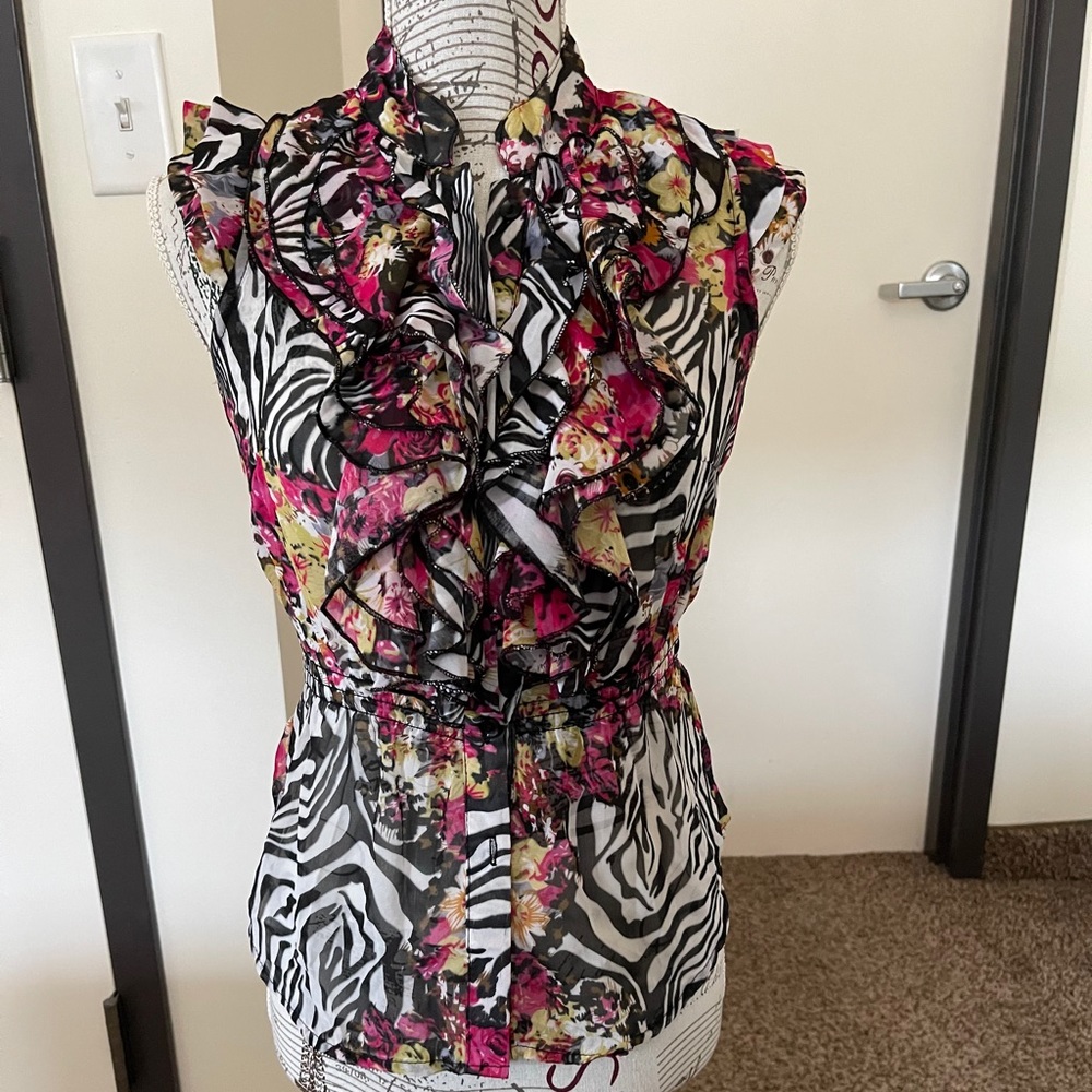 Sheer printed top